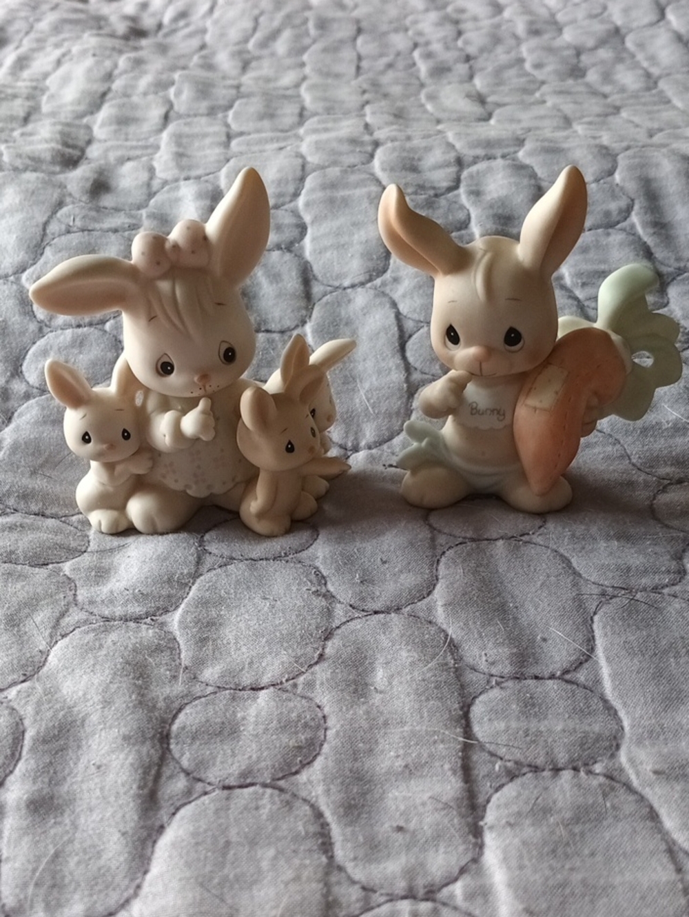 Set Of Two Precious Moments  Bunnies